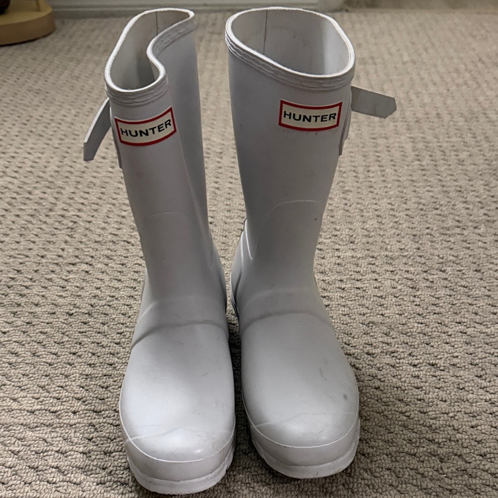 Hunter Kids Classic White Rain Boots